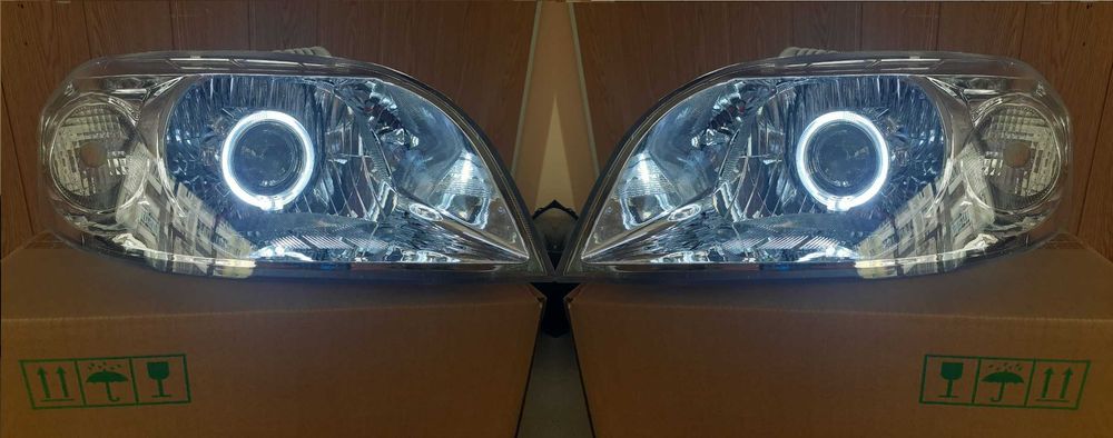 Новые фары с линзами Chevrolet Aveo (шевроле авео). Тюнинг