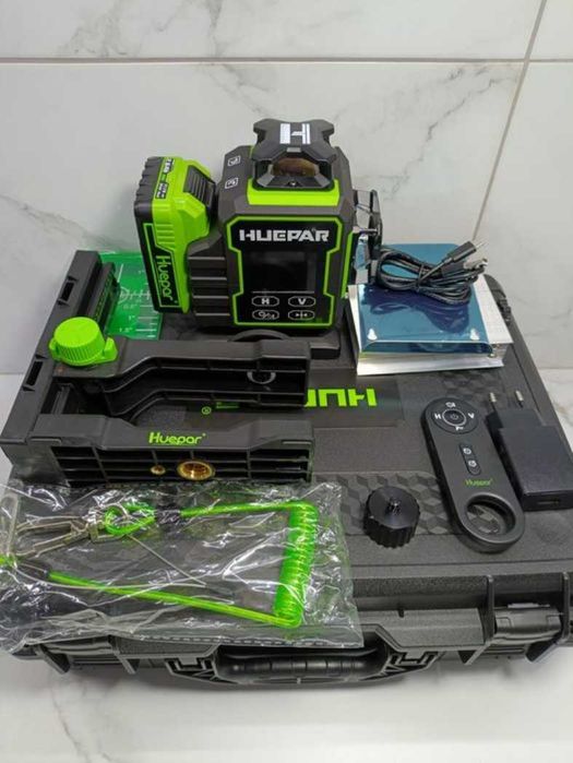 Лазерний рівень Huepar W04CG 4D 360° Bluetooth 4D 16 ліній (W04CG)