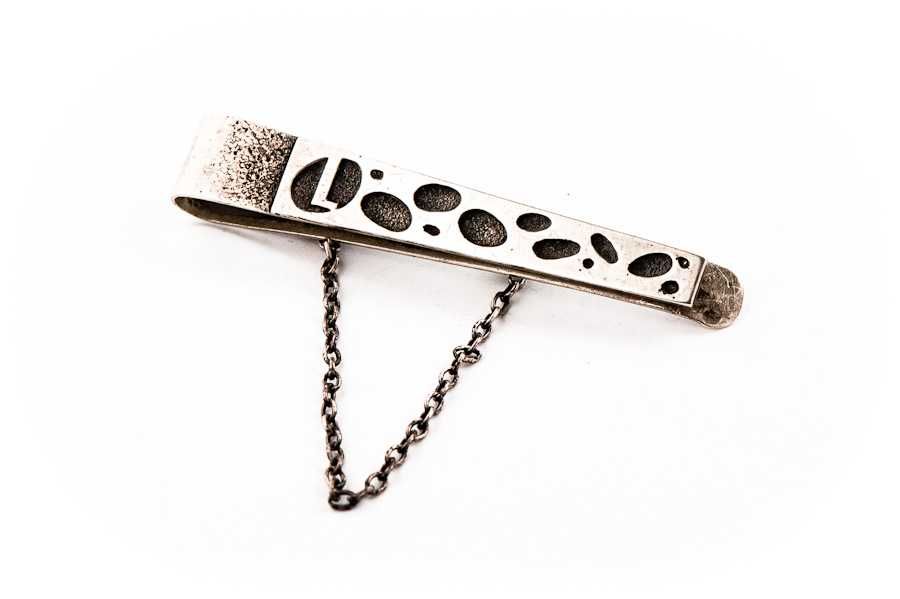 Warszawska Srebrna Spinka do Krawata - Literka "L" (Legia) - 7,28g - ORNO - Kraków