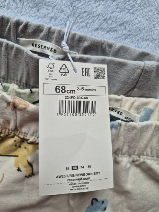 Nowe Legginsy dla chłopca 68 reserved
