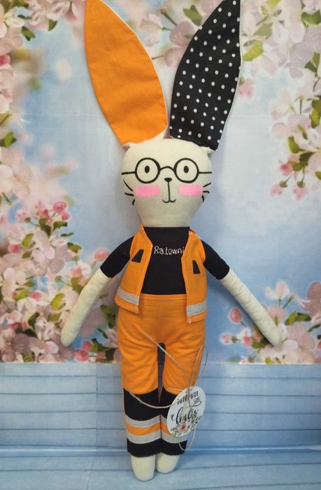 Komplet króliki tilda bawełna rękodzieło zestaw 2 sztuk