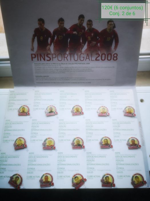 Promoção: 80€. Vendo pins tema futebol