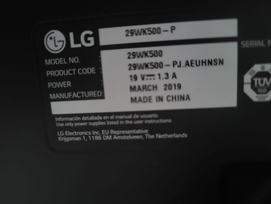 Monitor UltraWide™ LG 29" 21:9 Full HD IPS 75hz