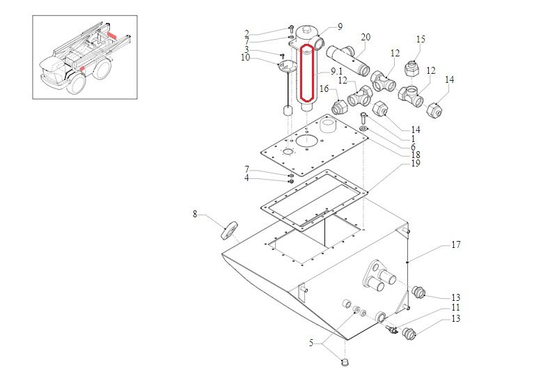 Filtr hydrauliki do opryskiwacza AGRIFAC Cebeco AMAZONE BBG