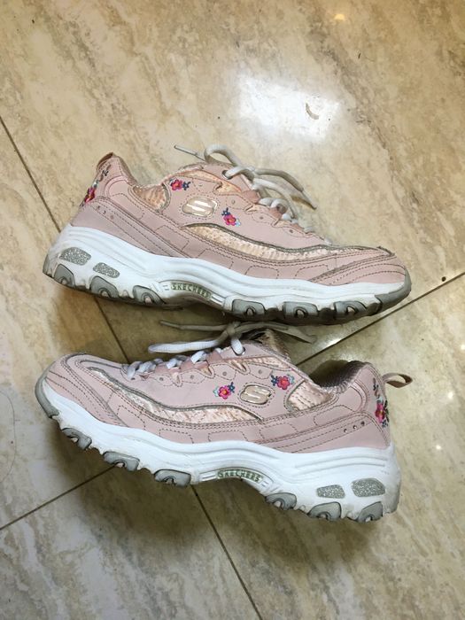 Skechers, 36, 23,5 cm, róźowe na grubej podeszwie, komfortowe