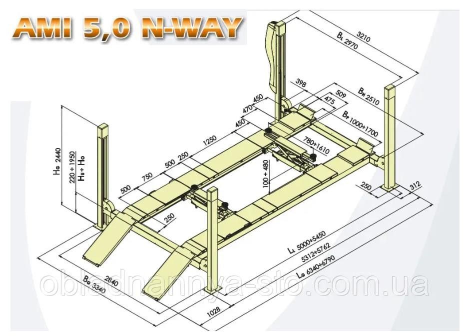 Підйомник для развала схождения для СТО