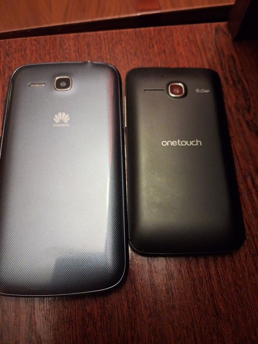 2 smartfony Alcatel i Huawei. Uszkodzone,  nie włączają się.