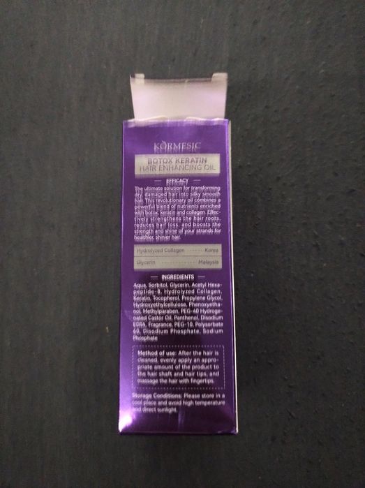 Olejek do włosów botox od Kormesic