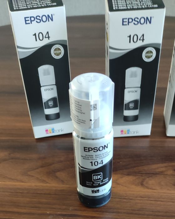 Oryginalny tusz Epson 104 za 3 opakowania