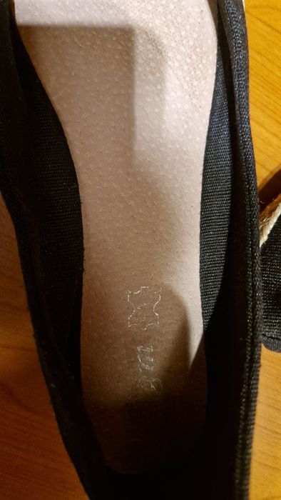 Baleriny czarne ze sznurkiem jak espadryle 40  stan dobry buty letnie damskie