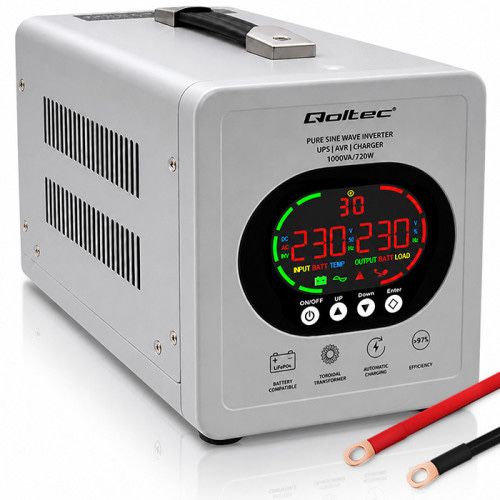 Лінійно-інтерактивний ДБЖ Qoltec Pure Sine Wave 1000VA/720W (50451)