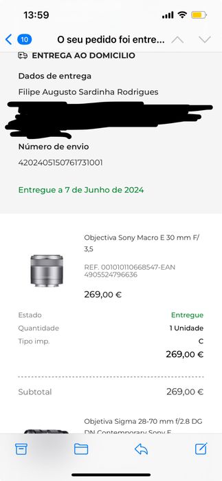 Lente sony E-mount 30mm 3.5 macro com garantia