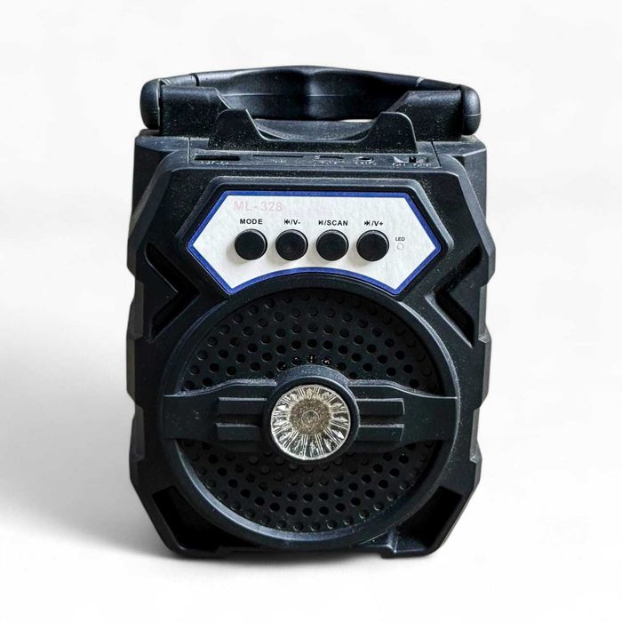 Coluna Portátil Bluetooth ML-328 com Rádio FM, USB e Luz LED – 5W