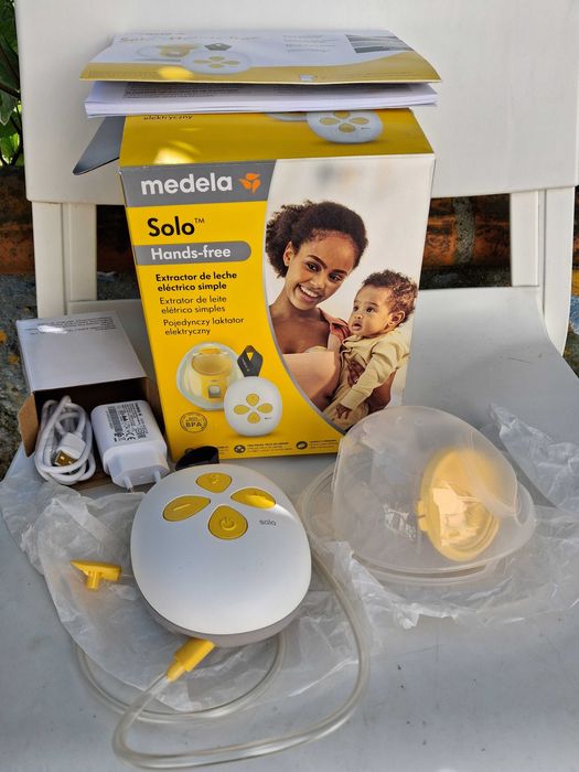 Vendo bomba tira-leite elétrica Medela Solo Hands-free em excelente estado, praticamente nova.