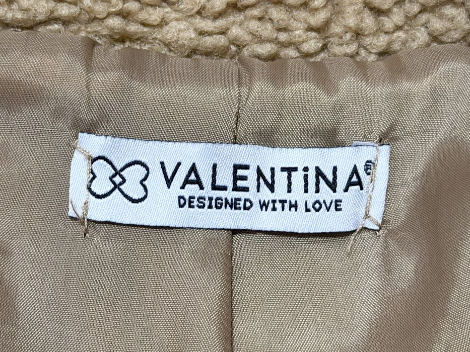 Płaszcz beżowy camelowy baranek Valentina