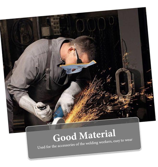 POPETPOP 2 zestawy Maska spawalnicza ze skóry bydlęcej + Okulary