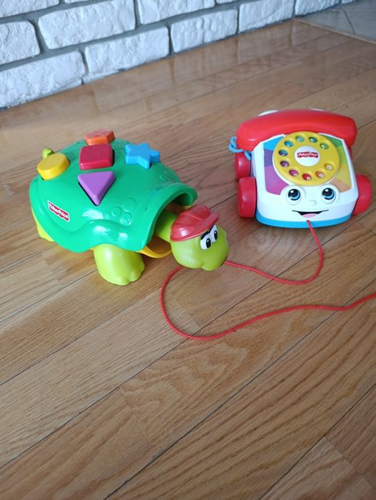 Zestaw zabawek do Fischer price żółwik i telefon