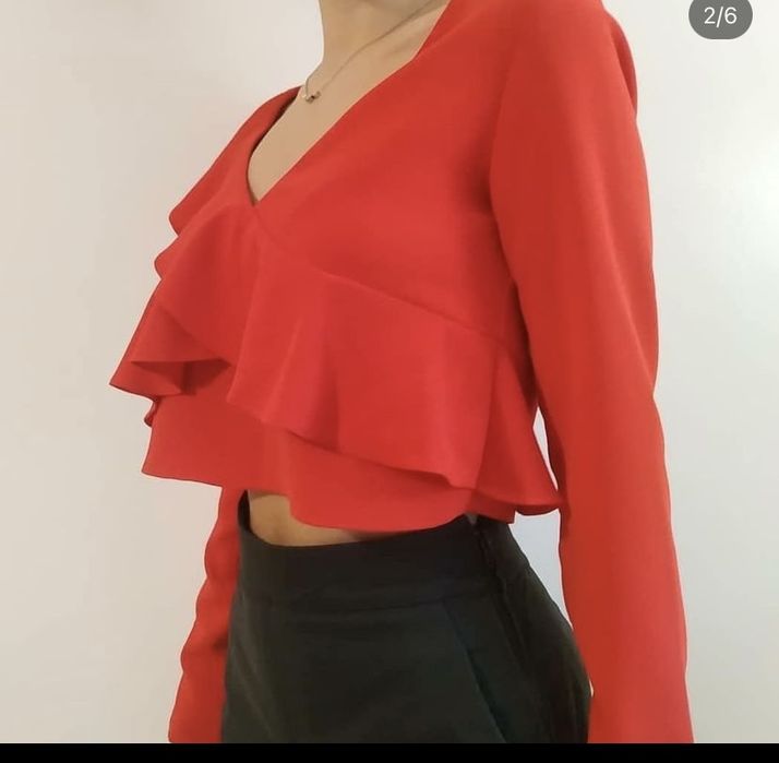 Top Vermelho Zara