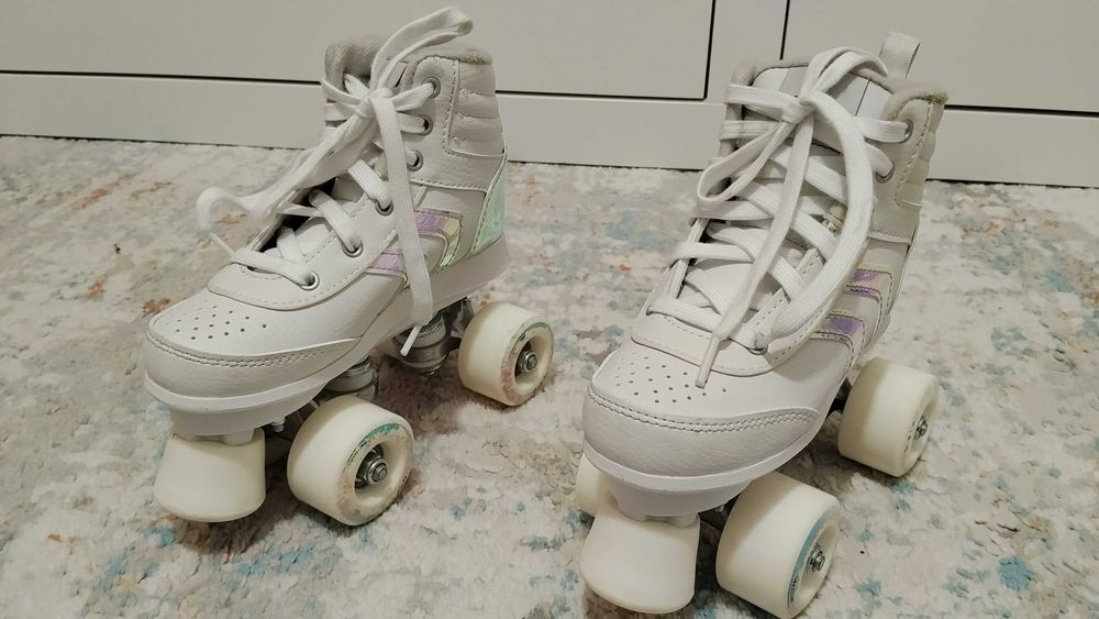 patins 4 rodas Oxelo QUAD 100 para criança - tamanho 32