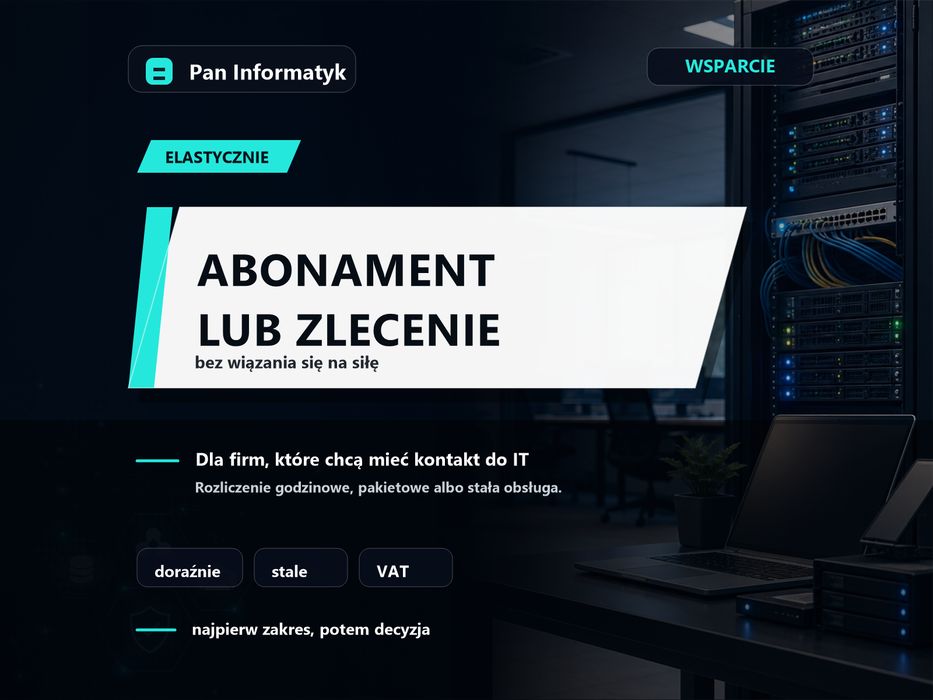 Obsługa IT firm Łódź Centrum - informatyk, poczta, backup