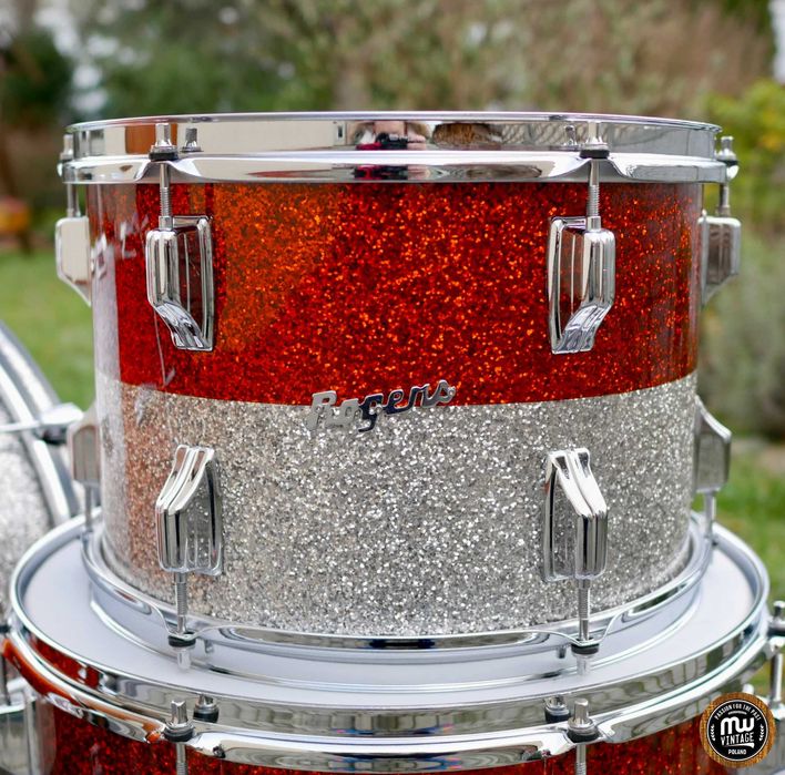 ‼️ Perkusja Rogers Powertone 22”, 13", 16” Copper/Silver Sparkle ‼️