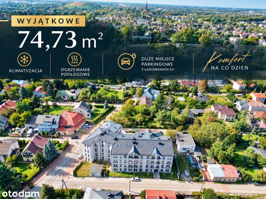 Wyjątkowe 74,73 m² | klimatyzacja | podłogówka | garaż z ładowarką