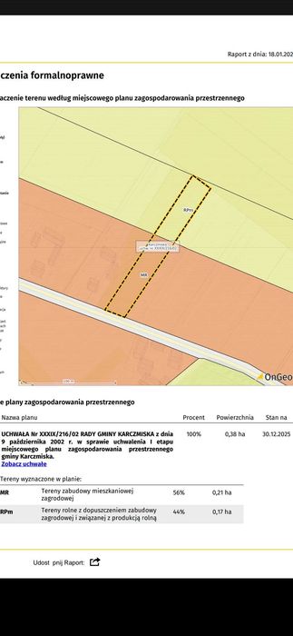 Działka budowlana 3800 m² z MPZP Zaborze, okolice Nałęczowa, Kazimierza - Więcej