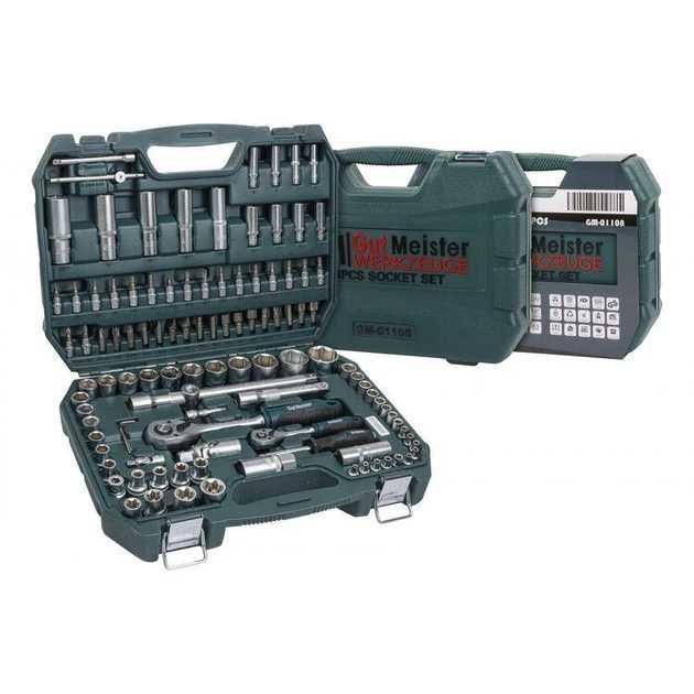 Набір інструментів GUT MEISTER GM-01108 Гарантія Набор головок 108 ед
