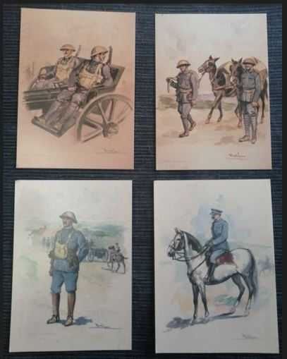 27 Postais de Uniformes Militares Portugueses
