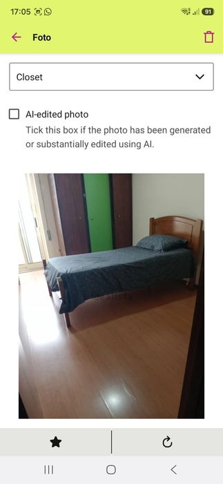 Arrendo quarto para  Solteiros(a) -Vila do  8Conde
