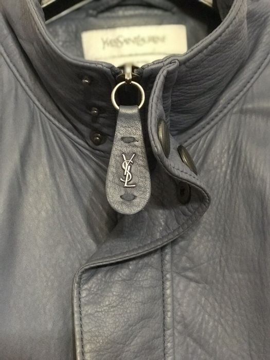 Мужская кожаная куртка Yves Saint Laurent YSL, оригинал БУ 48-50 разм.
