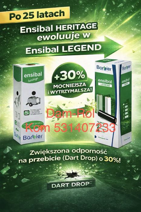 Folia Ensibal 750 mm biala Swieza brutto 333