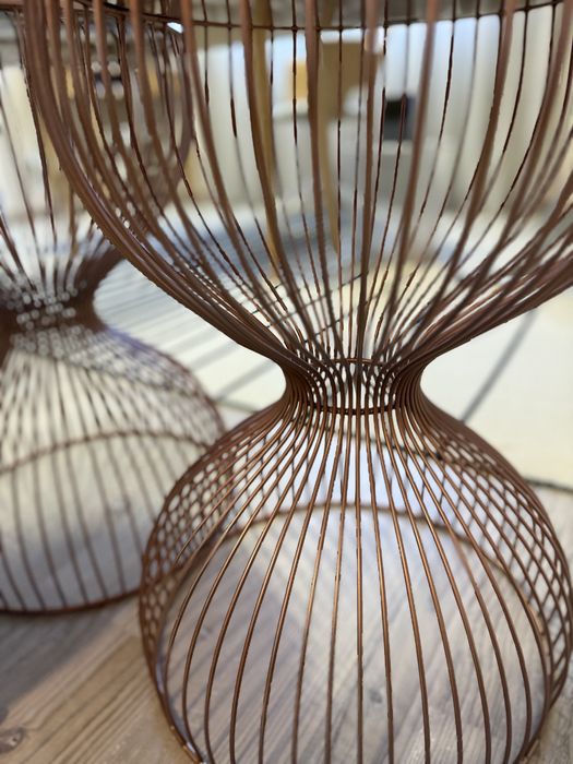 Mesa de cabeceira em fio de metal, Janik, bronze | LaRedoute