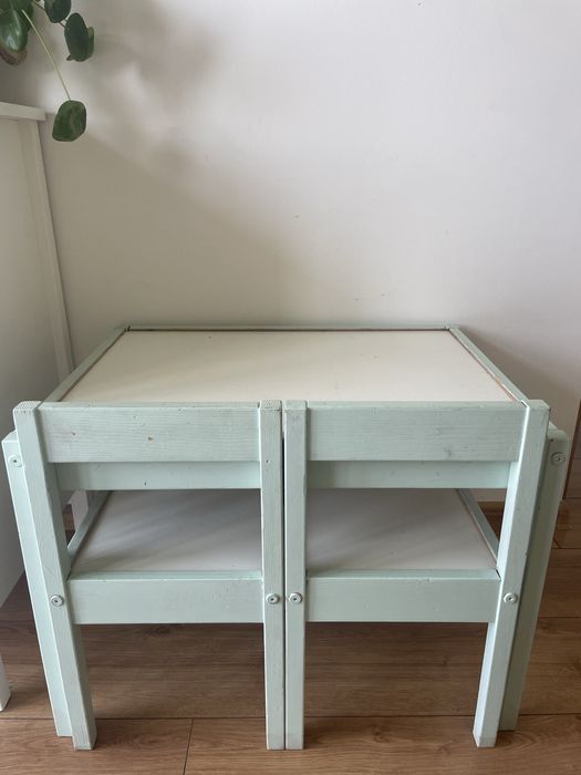Stolik biórko z krzesłami ikea dla dziecka