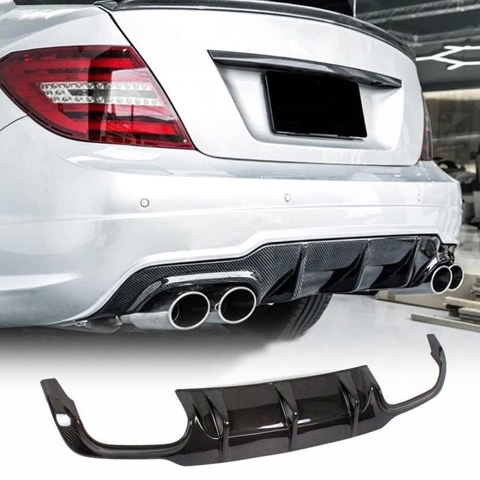 Диффузор заднего бампера Mercedes W204 накладка на бампер дифф обвес