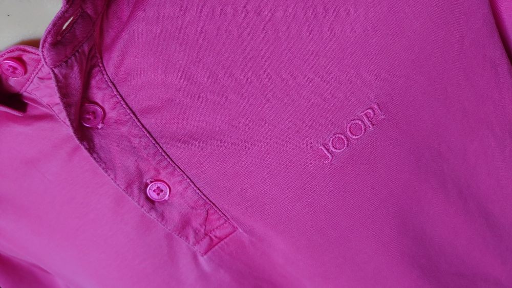 Joop! Polo Męskie M fuksja róż Bawełna merceryzowana mercerized błyszc