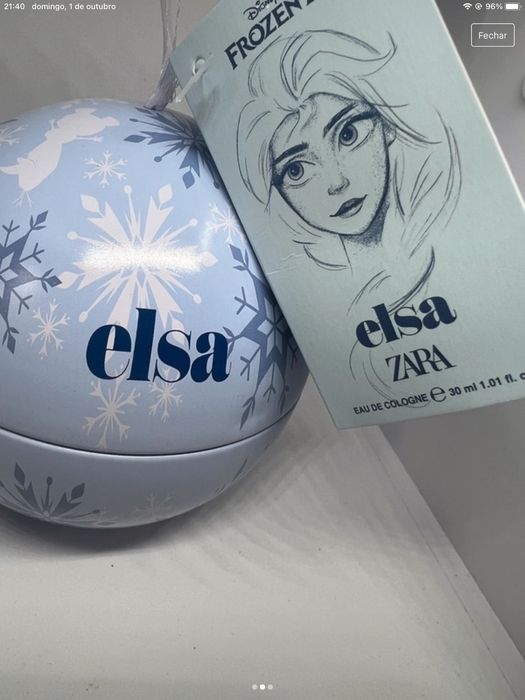 Edição especial de natal eau de toilette Frozen Elsa da zara