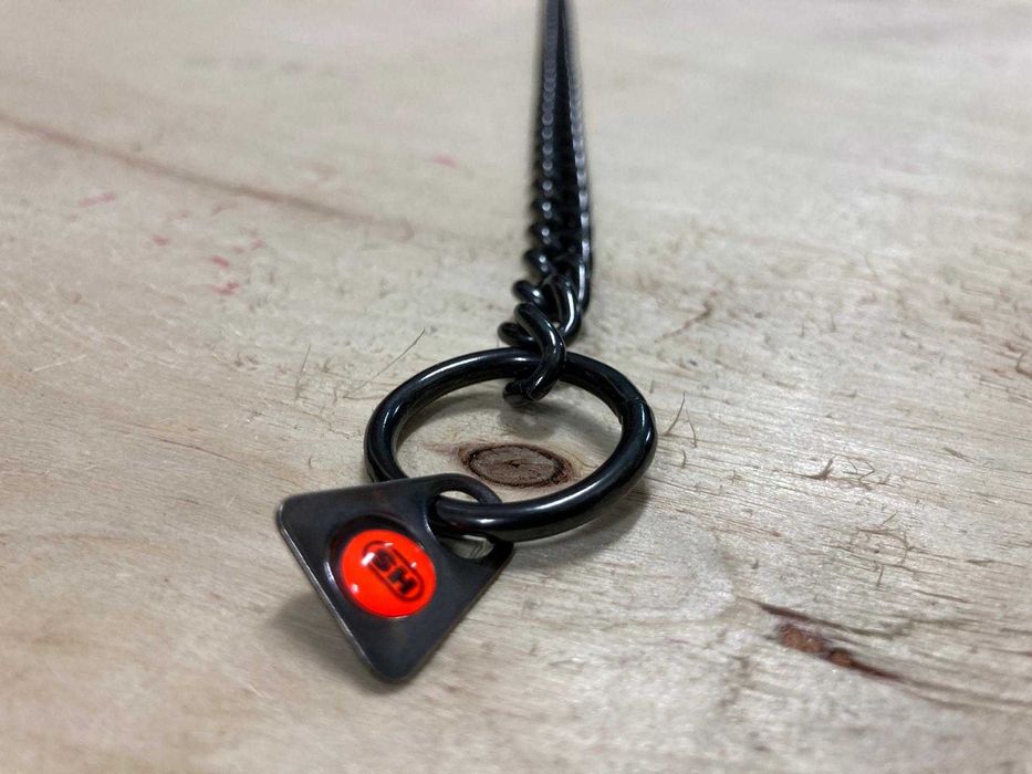 HS Sprenger Coleira Estranguladora Aço Negro Elos Retorcidos - NOVA