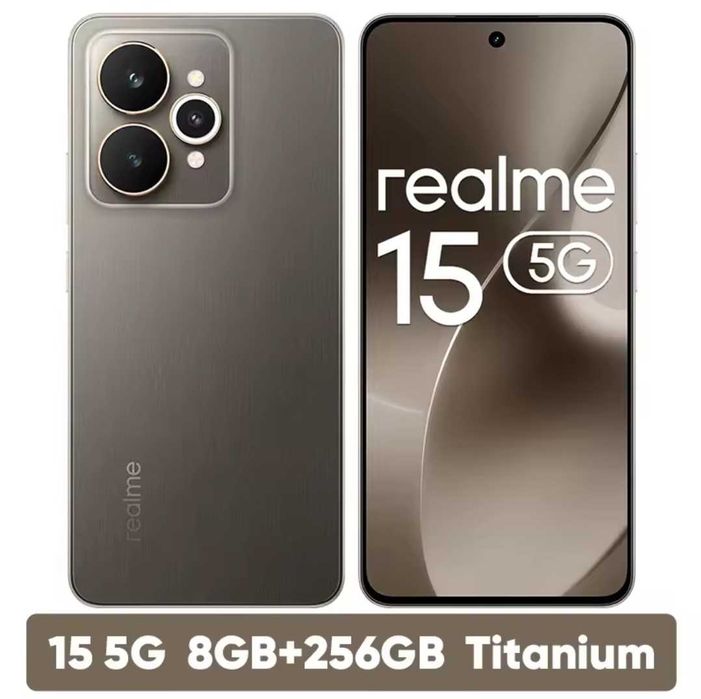 Realme 15 5G Titanium, 8/256 Gb, Amoled 144Hz , NFC, 7000 mAh, Global Version