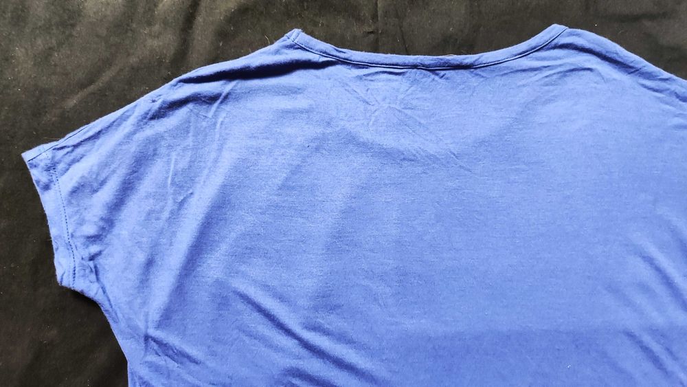 Niebieski t-shirt / bluzka TU | wiskoza | chabrowa