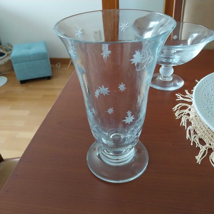 Taça e jarra Atlantis,, cristal