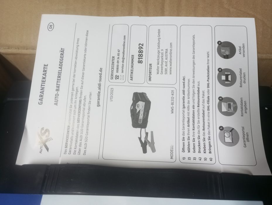 Цифровое зарядно-пусковое устройство AutoXSr WWS-BLS12-K01