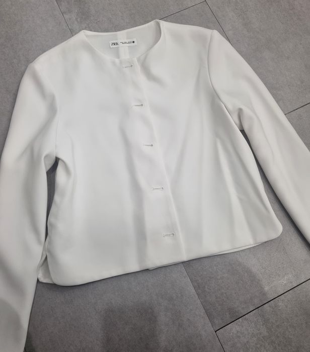 Marynarka żakiet narzutka biala Zara rozmiar S/M