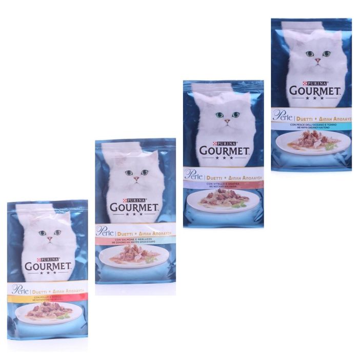 Влажный корм для котов Gourmet Perle Duetti (паучи) 85г