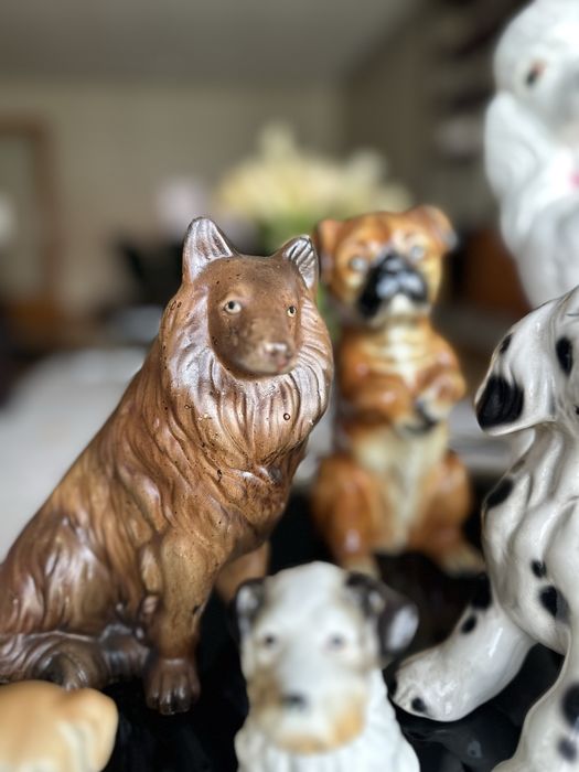 Cães em ceramica de epoca