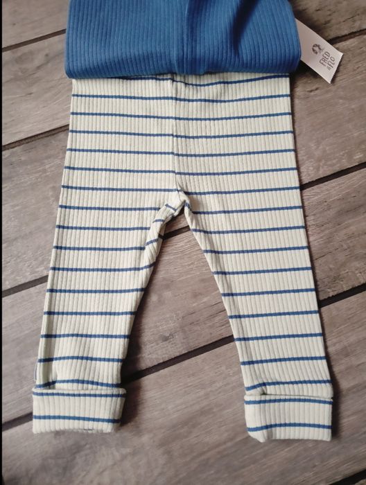 3 pary legginsów, 3 pary spodni, spodnie niemowlęce, 6-9 m-cy