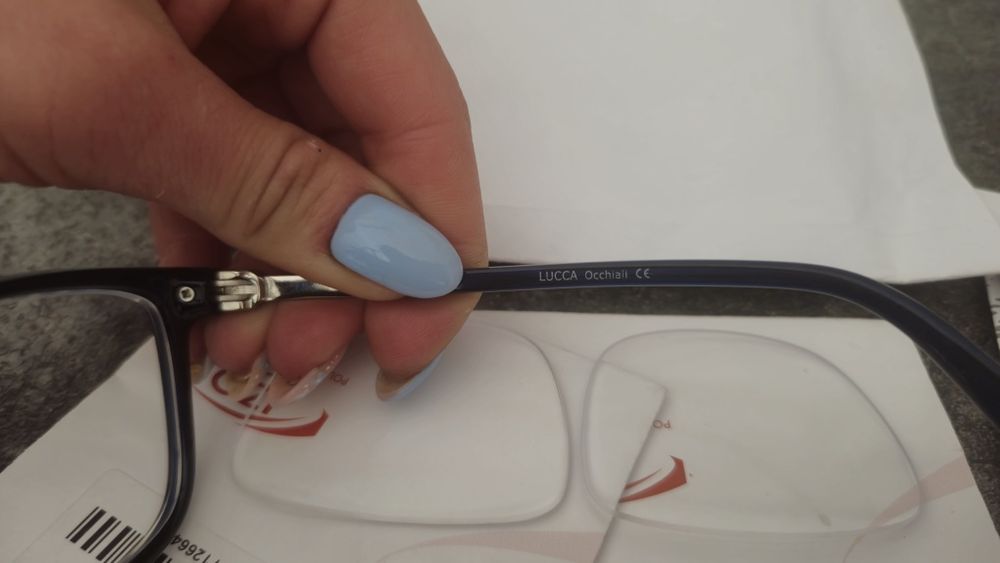 Okulary oprawki soczewki wymienne Granatowe nowe lucca