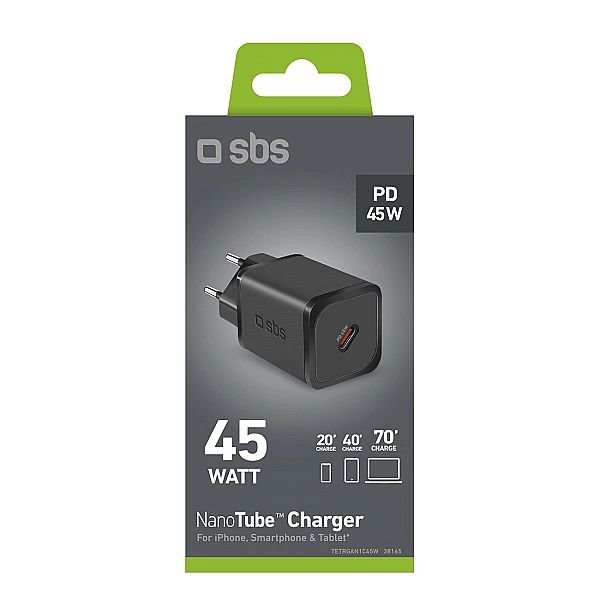 Ładowarka sieciowa SBS TETRGAN1C45W 45W GaN USB-C z Power Delivery - c