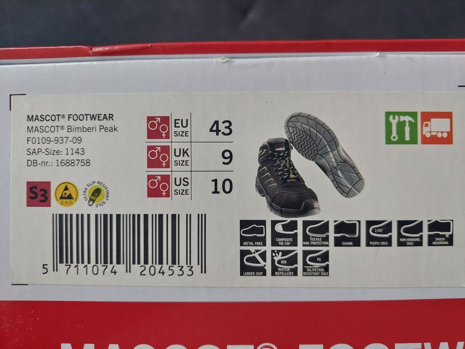 Nowe buty obuwie robocze Mascot r. 43