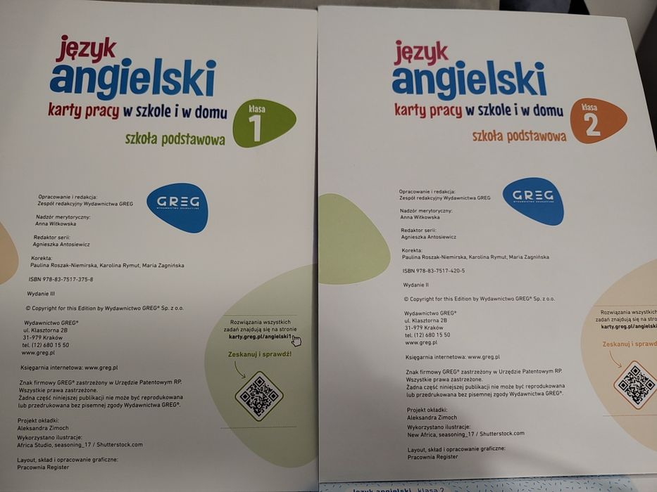 Język angielski karty pracy